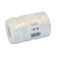 Cordeau nylon Ø 1.5mm - blanc tressé - 140 m Cordeau nylon Ø 1.5mm - blanc tressé - 140 m