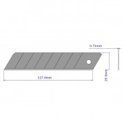 Lame cutter standard - étui de 10 lames sécables 25 mm standard