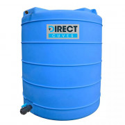 Cuve à eau de pluie verticale pré-équipée vanne de 13000  L