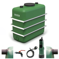 Cuve à eau 1100 litres avec système de pompe pour le jardin Cuve à eau 1100 litres avec système de pompe pour le jardin