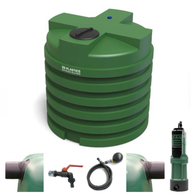 Cuve à eau ronde 4000 litres avec système de pompe pour le jardin