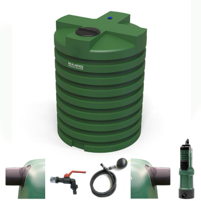 Cuve à eau ronde 6000 litres avec système de pompe pour le jardin