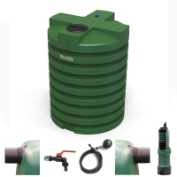 Cuve à eau ronde 6000 litres avec système de pompe pour le jardin Cuve à eau ronde 6000 litres avec système de pompe pour le jardin