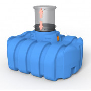 Cuve à eau de pluie à enterrer 1500 L plate