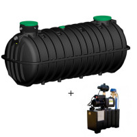 Cuve à eau enterrée complète avec pompe 5000 et 10000 litres Cuve à eau enterrée complète avec pompe 5000 et 10000 litres