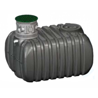 Cuve de stockage d'eau de pluie pré-équipée 3500 L