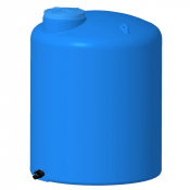 Cuve à eau potable ACS ronde aérienne avec vanne - 2000 L