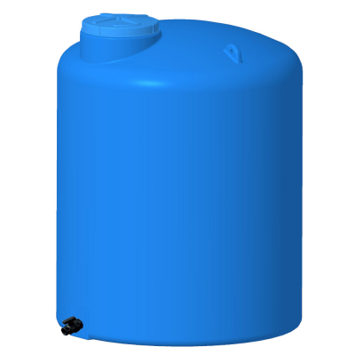 Cuve à eau potable ACS ronde aérienne avec vanne - 6500 L