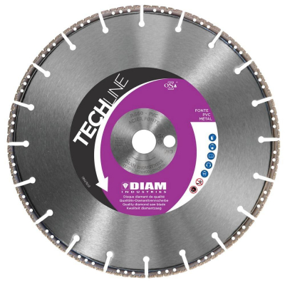 Disque diamant RS60 pour la Fonte , le PVC et le Métal - Diamètre 115 à 350mm - DIAM INDUSTRIES