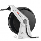 Distributeur d'huile avec pompe déportéeet enrouleur monobras