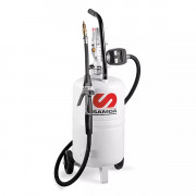 Distributeur d'huile carrossé par pompe pneumatique 25 L sur roues