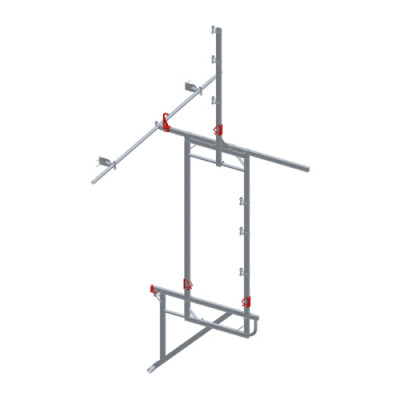 Echafaudage de toit OSSMAN® avec fixation – Alu, norme EN 13 374 C – Dimos