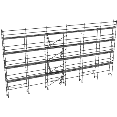 Echafaudage de façade DUO 45 lot de 190 m2