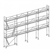 Echafaudage façadier Comabi R200 Aluminium Lot 104 m2
