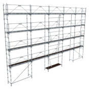 Echafaudage façadier Comabi R200 Aluminium Lot 160 m2