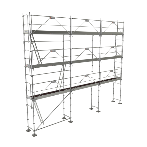 Echafaudage façadier Comabi R200 Aluminium Lot 80 m2
