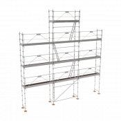 Echafaudage façadier Comabi R200 Pignon aluminium - Lot 88 m2
