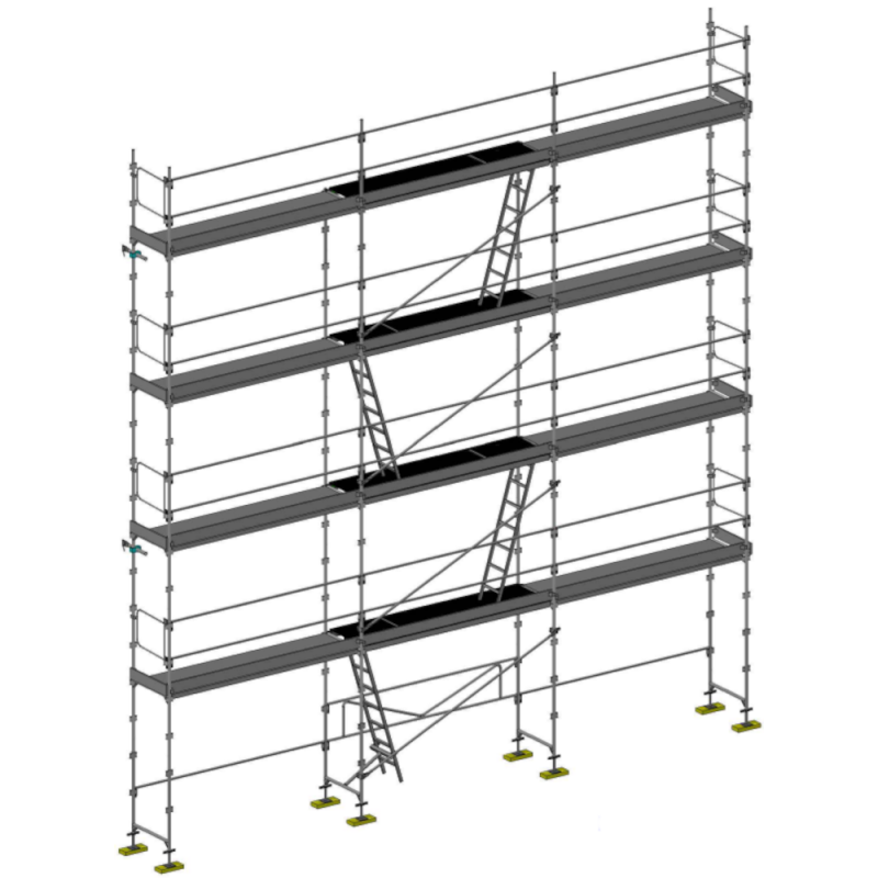 Échafaudage façadier DUO-45 - Lot 100 m2