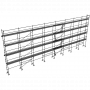 Echafaudage façadier DUO-45 - Lot 250 m2