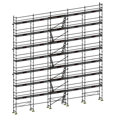 Échafaudage façadier DUO-45 - Lot 256 m2