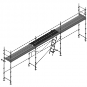 Echafaudage façadier DUO-45 - Lot 40 m2