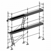 Échafaudage façadier DUO-45 - Lot 42 m2