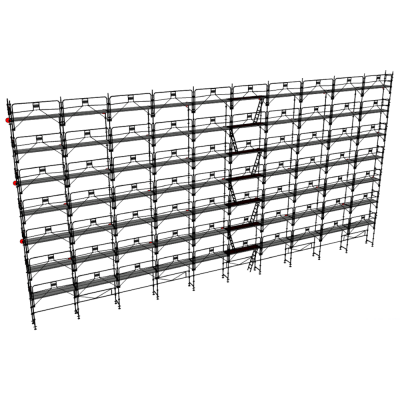 Échafaudage façadier DUO-45 - Lot 496 m2