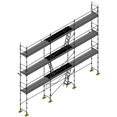 Echafaudage façadier DUO-45 - Lot 80 m2