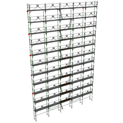 Echafaudage façadier DUO45 - Lot 384 m2