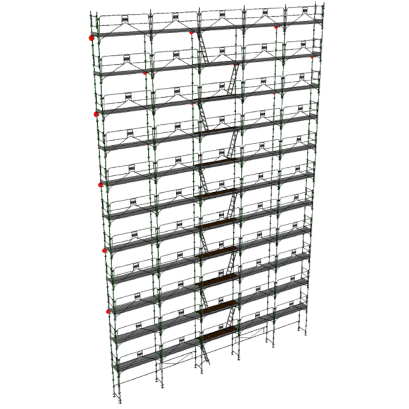 Echafaudage façadier DUO45 - Lot 384 m2