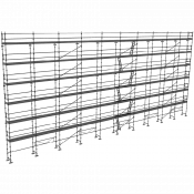 Echafaudage façadier DUO45 Lot 434 m2