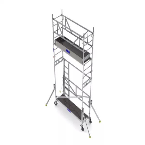 Echafaudage roulant alu Grutable. Travaux sur Banches