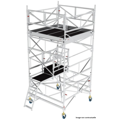 Echafaudage roulant alu plateforme Carré standard de 2 x 2 m
