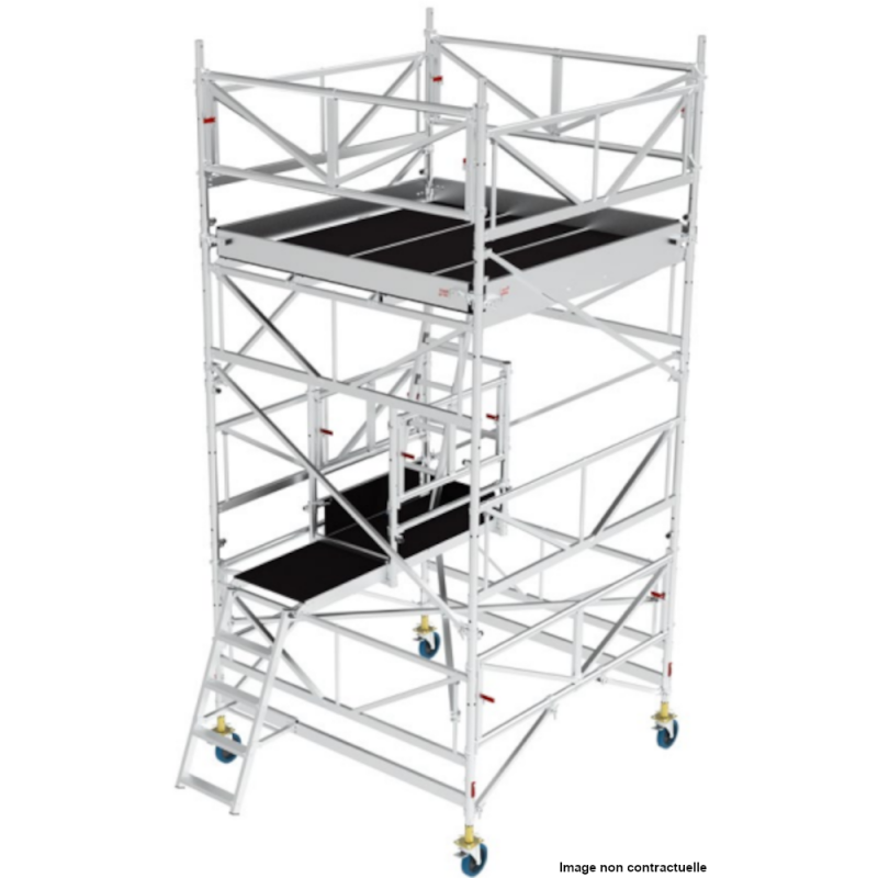 Echafaudage roulant alu plateforme Carré standard de 2 x 2 m