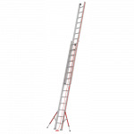Echelle alu coulissante à corde 2 plans à sabots articulés