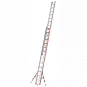 Echelle alu coulissante à corde 2 plans à sabots articulés