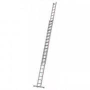 Echelle alu coulissante à corde 3 plans sabots articulés