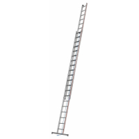Echelle alu coulissante à corde 3 plans sabots articulés