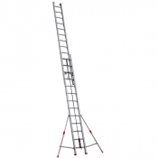 Echelle coulissante alu 2 ou 3 plans à corde avec stabilisateurs