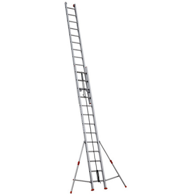 Echelle coulissante alu 2 ou 3 plans à corde avec stabilisateurs