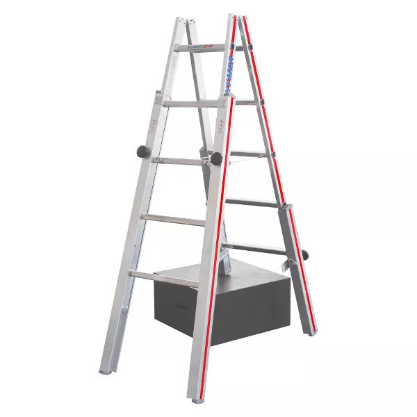 Echelle alu double pour escaliers jusqu'à 3,55 m