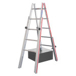 Echelle alu double pour escaliers jusqu'à 3 m