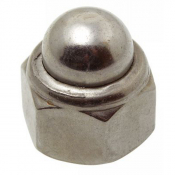 Ecrous borgnes autofreinés bague nylon INOX A2 DIN 986