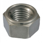 Ecrous hexagonaux indessérables bague métal INOX A2