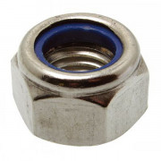 Ecrous hexagonaux indesserables lubrifiés avec bague nylon INOX A2 DIN 985