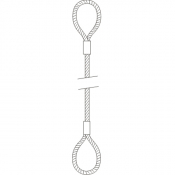 Elingue de levage câble acier boucle/boucle Système S max 3,2T
