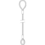 Elingue de levage câble acier boucle/cossée Système S max 3,2T