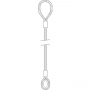 Elingue de levage câble acier boucle/cossée Système S max 3,2T