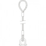 Elingue de levage câble acier boucle/manille droite Système S max 3,2T
