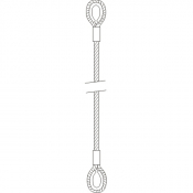 Elingue de levage câble acier cossée/cossée Système S max 3,2 T